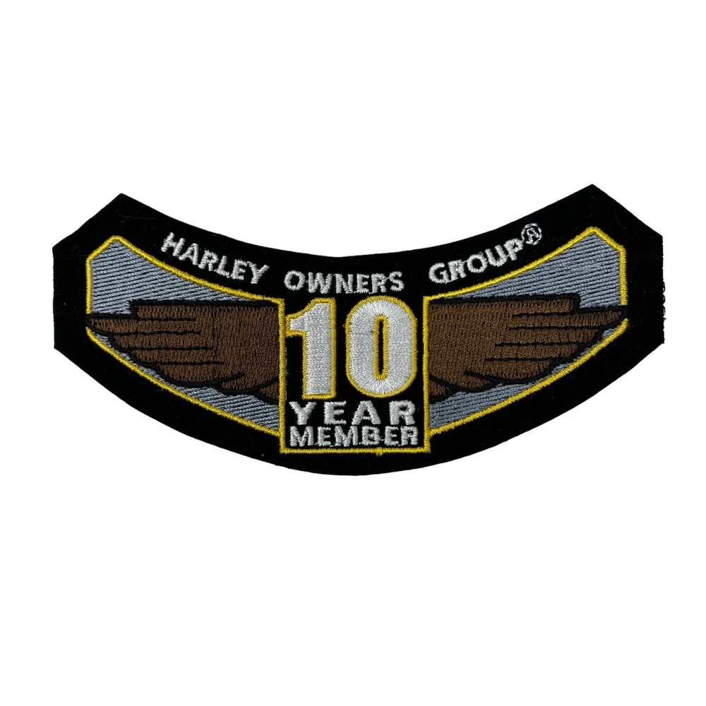Harley Davidson Patch Owners Group 10 Year Member HOG Jacket Vest